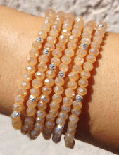 Load image into Gallery viewer, Sahara AB with Silver Accents - Crystal Stacker Bracelet