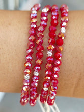 Load image into Gallery viewer, Cranberry AB with Silver Accents - Crystal Stacker