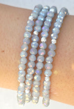Load image into Gallery viewer, Heather AB Gray with Silver Accents - Crystal Stacker