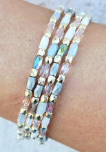 Load image into Gallery viewer, Pinky Promise Grey &amp; Pink Crystal Stretch Bracelet