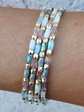 Load image into Gallery viewer, Pinky Promise Grey &amp; Pink Crystal Stretch Bracelet