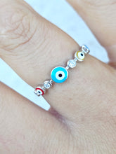 Load image into Gallery viewer, Colorful Eye Band - Sterling Silver