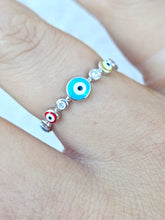 Load image into Gallery viewer, Colorful Eye Band - Sterling Silver
