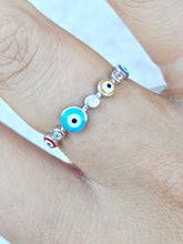 Load image into Gallery viewer, Colorful Eye Band - Sterling Silver