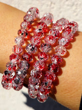 Load image into Gallery viewer, Red/Black Speckle Glass Stacker - Elena Michele