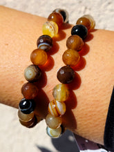 Load image into Gallery viewer, Brown Banded Faceted Agate Stacker - Elena Michele