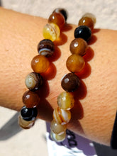 Load image into Gallery viewer, Brown Banded Faceted Agate Stacker - Elena Michele