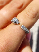 Load image into Gallery viewer, Panther Ring with CZ's - Sterling Silver