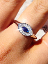 Load image into Gallery viewer, Evil Eye CZ Ring - Sterling Silver
