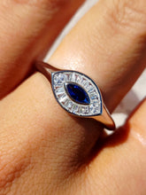 Load image into Gallery viewer, Evil Eye CZ Ring - Sterling Silver