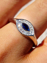 Load image into Gallery viewer, Evil Eye CZ Ring - Sterling Silver