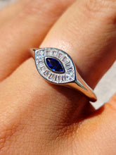 Load image into Gallery viewer, Evil Eye CZ Ring - Sterling Silver