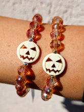 Load image into Gallery viewer, Howlite Pumpkin on Pumpkin Prosecco Crystal Beaded Bracelet - Elena Michele