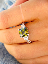 Load image into Gallery viewer, Olive &amp; CZ Ring - Sterling Silver