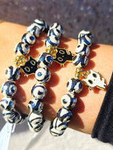 Load image into Gallery viewer, Cat on Mystic Evil Eye Agate Beaded Bracelet - Elena Michele