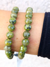 Load image into Gallery viewer, Green Dark Olive Jade Stacker - Elena Michele