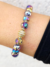 Load image into Gallery viewer, Pave Bead on Moonlit Mulberry Beaded Bracelet - Elena Michele