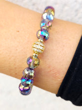Load image into Gallery viewer, Pave Bead on Moonlit Mulberry Beaded Bracelet - Elena Michele