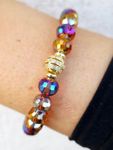 Load image into Gallery viewer, Pave Bead on Fireside Sangria Beaded Bracelet - Elena Michele
