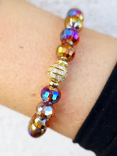 Load image into Gallery viewer, Pave Bead on Fireside Sangria Beaded Bracelet - Elena Michele