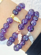 Load image into Gallery viewer, In Memory of June - Angel Wing Beaded Bracelet for Pancreatic Cancer - Elena Michele &amp; Marie's Exclusive