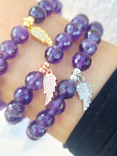 Load image into Gallery viewer, In Memory of June - Angel Wing Beaded Bracelet for Pancreatic Cancer - Elena Michele &amp; Marie's Exclusive