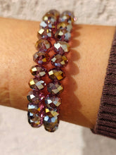 Load image into Gallery viewer, Velvet Mocha Crystal Beaded Bracelet - Elena Michele