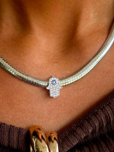 Load image into Gallery viewer, Hamsa Charm Clip Sterling Silver