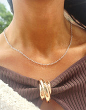 Load image into Gallery viewer, Rolo Tiffany 18” - White Gold Chain