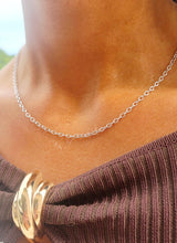 Load image into Gallery viewer, Rolo Tiffany 18” - White Gold Chain
