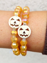Load image into Gallery viewer, Howlite Pumpkin Golden Gourd Crystal Beaded Bracelet - Elena Michele