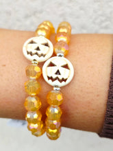 Load image into Gallery viewer, Howlite Pumpkin Golden Gourd Crystal Beaded Bracelet - Elena Michele