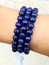 Load image into Gallery viewer, Navy Agate Beaded Bracelet - Elena Michele