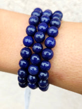 Load image into Gallery viewer, Navy Agate Beaded Bracelet - Elena Michele