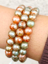 Load image into Gallery viewer, Autumn Marble Glass Beaded Bracelet - Elena Michele