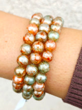 Load image into Gallery viewer, Autumn Marble Glass Beaded Bracelet - Elena Michele