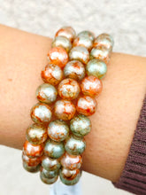 Load image into Gallery viewer, Autumn Marble Glass Beaded Bracelet - Elena Michele