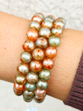 Load image into Gallery viewer, Autumn Marble Glass Beaded Bracelet - Elena Michele