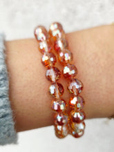Load image into Gallery viewer, Pumpkin Prosecco Crystal Beaded Bracelet - Elena Michele