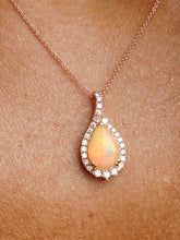 Load image into Gallery viewer, Opal 14k Rose Gold Necklace LeVian