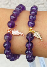 Load image into Gallery viewer, In Memory of June - Angel Wing Beaded Bracelet for Pancreatic Cancer - Elena Michele &amp; Marie's Exclusive