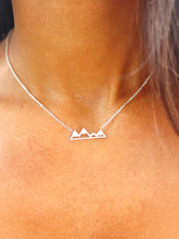 Load image into Gallery viewer, Mountain "Just Keep Climbing" Necklace - Sterling Silver