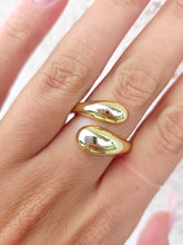 Load image into Gallery viewer, High-Polished Puffed Bypass Ring - Gold Plated