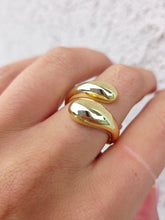 Load image into Gallery viewer, High-Polished Puffed Bypass Ring - Gold Plated