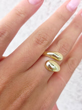 Load image into Gallery viewer, High-Polished Puffed Bypass Ring - Gold Plated