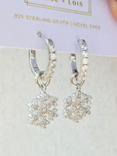Load image into Gallery viewer, Snowflake Hoop Earrings  - Chloe and Lois