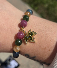 Load image into Gallery viewer, Olive Leaf on Malaysian Jade Beaded Bracelet - Elena Michele