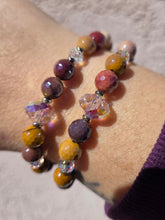 Load image into Gallery viewer, Erin Crystal AB on Mookaite Beaded Stretch Bracelet - Stash