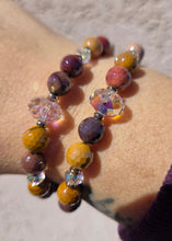 Load image into Gallery viewer, Erin Crystal AB on Mookaite Beaded Stretch Bracelet - Stash