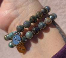 Load image into Gallery viewer, Adrian Crystal AB Mystic Indian Agate Beaded Stretch Bracelet - Stash